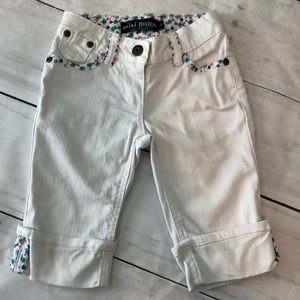 Mini Boden White Jean Capris